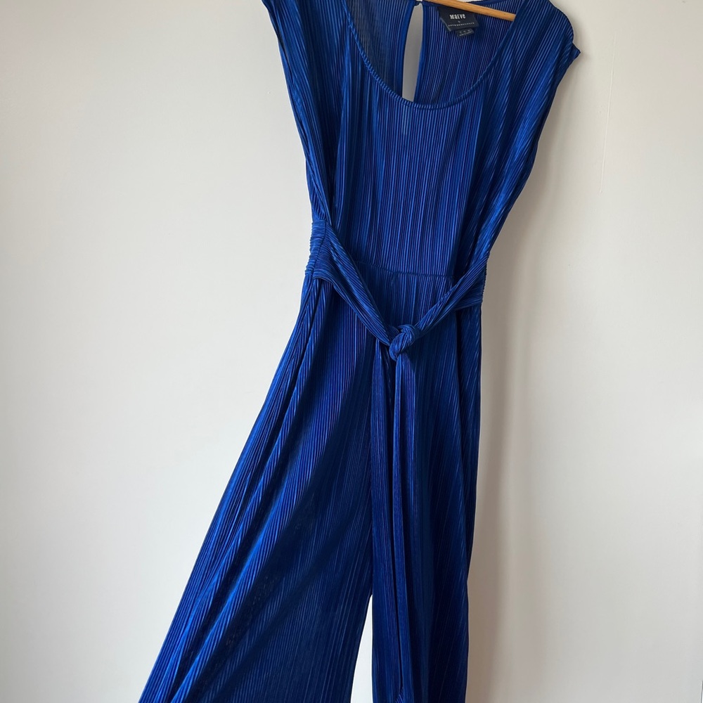 Anthropologie royal blue jumpsuit